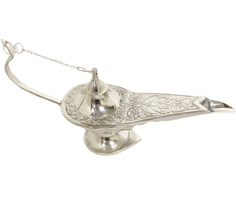 Aladdin wonderlamp van brons – handgemaakte sprookjeslamp, 13, 16 of 18 cm – foto 4