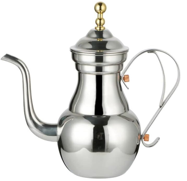 Aladdin theepot zilverkleurig – met uitneembaar filter, 1,1 of 1,5 liter