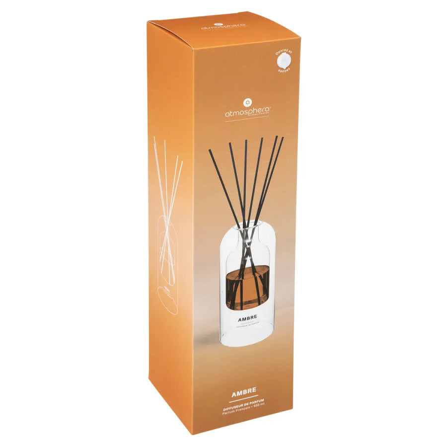 Geurstokjes amber XL – geurverspreider 500 ml met 6 rotanstokjes – foto 3