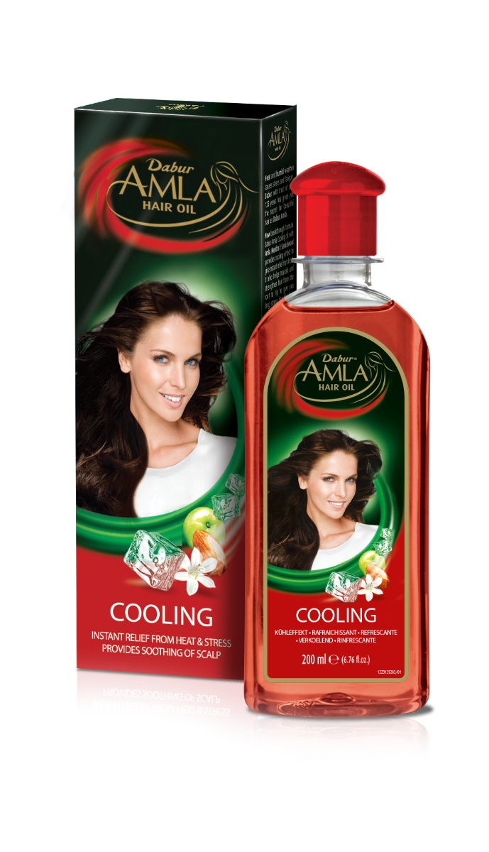 Dabur Amla Hair Oil Cooling – verkoelende haarolie met menthol, 200 ml