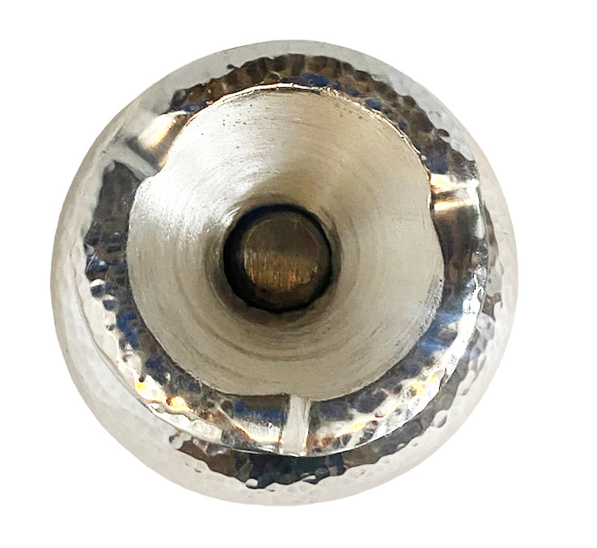 Aluminium asbak met deksel – handgemaakte terrasasbak, gehamerd, 8 cm – foto 3