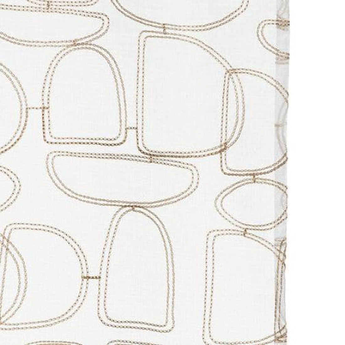 Atmosphera Hania Gordijn bedrukt 140 x 240 cm - Kant en klaar met ringen - Beige