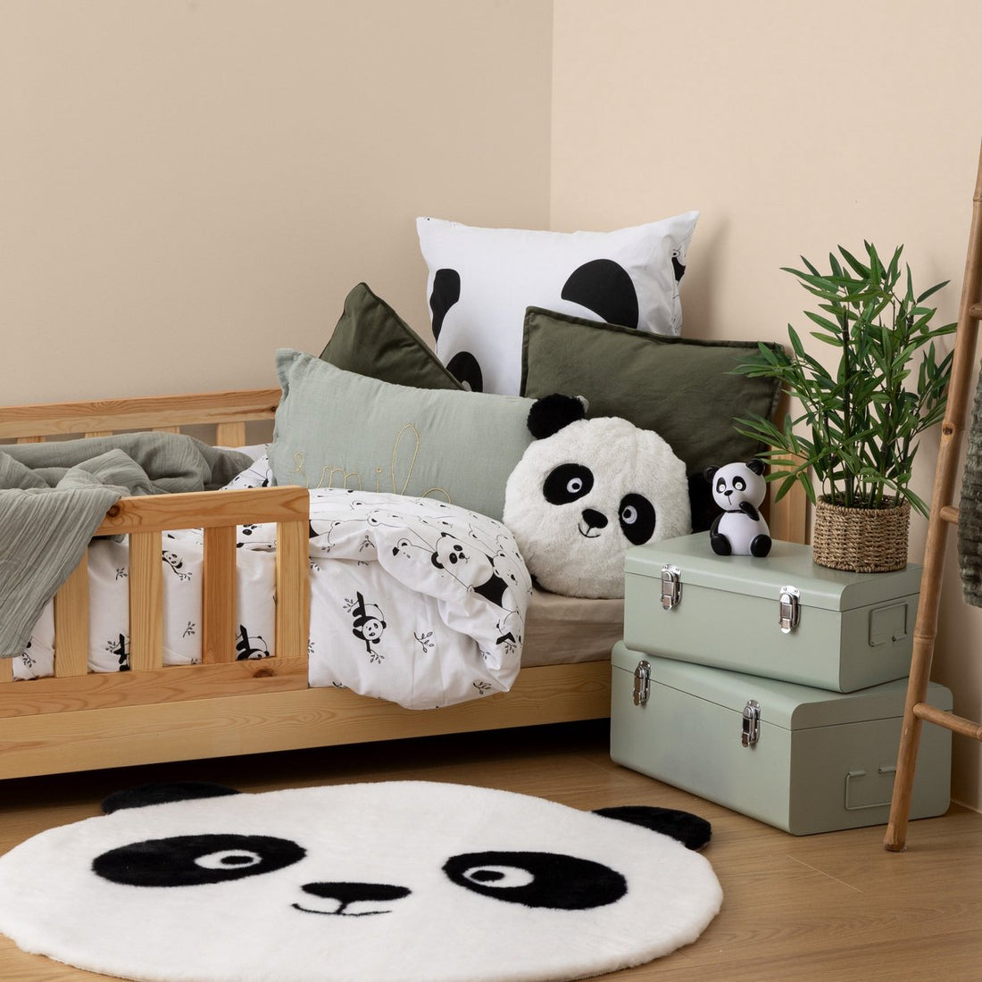 Atmosphera Kids panda vloerkleed voor de kinderkamer – wit, Ø 100 cm – foto 3