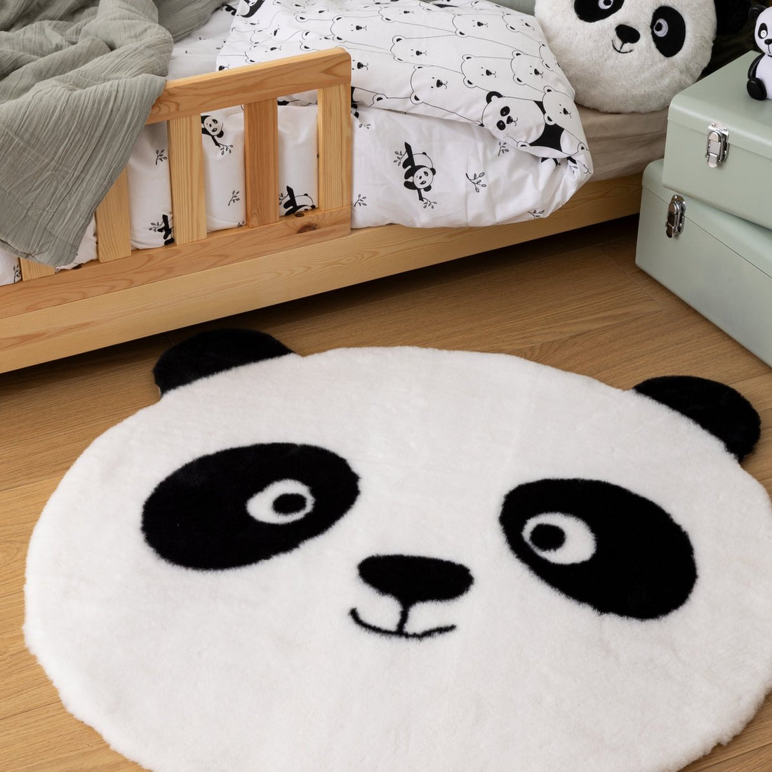 Atmosphera Kids panda vloerkleed voor de kinderkamer – wit, Ø 100 cm – foto 2