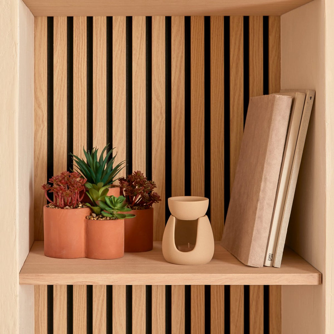 Atmosphera Kunstplant Wonj Vetplanten - 22 x 16 x 20 cm - Terracotta