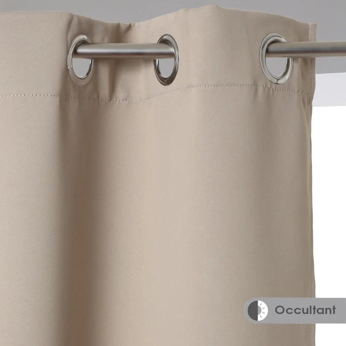 Atmosphera verduisterende gordijnen beige – set van 2, 135 x 240 cm, met ringen – foto 3