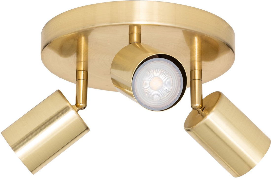 Atmosphera Vico plafondlamp met 3 verstelbare spots – mat goud, Ø 20 cm – foto 2