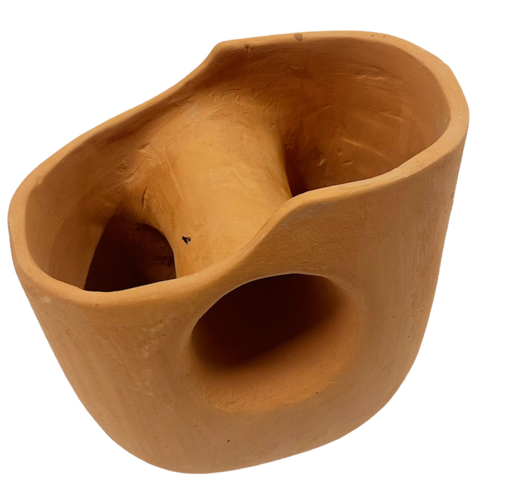 Marokkaanse terracotta vaas, sculpturaal en handgemaakt – in 3 maten – foto 3