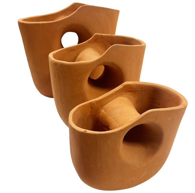 Marokkaanse terracotta vaas, sculpturaal en handgemaakt – in 3 maten