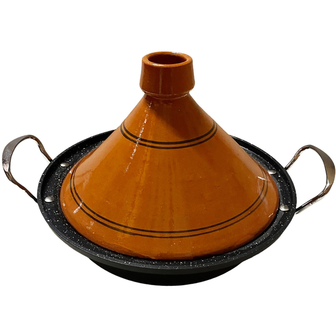 Inductie tajine Ø 30 cm met aardewerk deksel – gietaluminium, 4–8 personen – foto 8