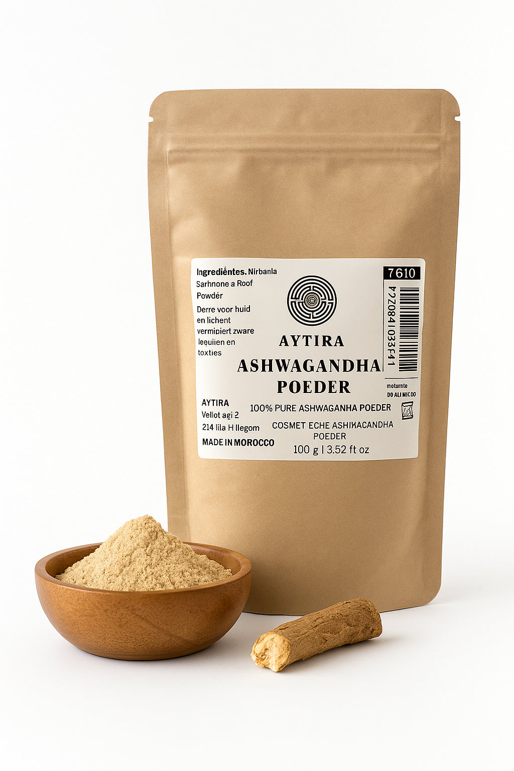 AYTiRA ashwagandha poeder 100 g – puur wortelpoeder voor huid en haar