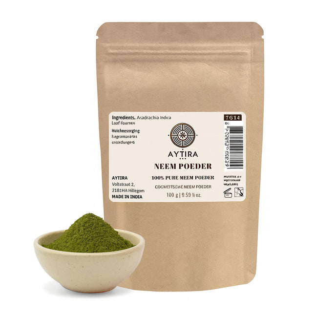 AYTiRA Neem Poeder – 100% Puur – Natuurlijke Anti-Acne & Huidverzorging – 100 g