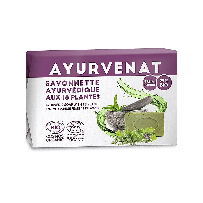 Ayurvenat ayurvedische zeep met 18 kruiden – bio, voor gezicht en lichaam