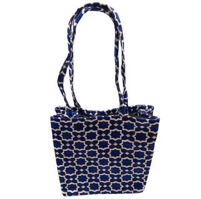 Marokkaanse zellige shopper – handgemaakte schoudertas, 30 x 35 cm