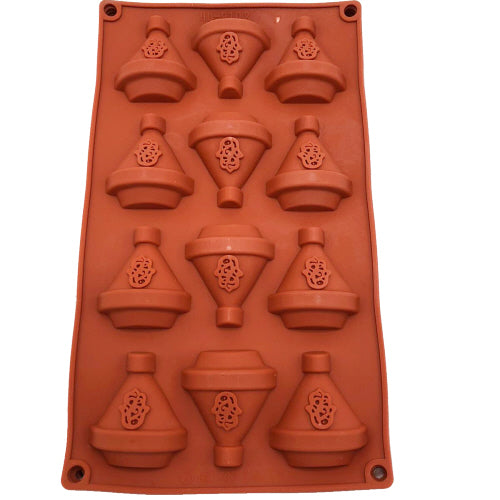 Siliconen bakvorm tajine met 12 vormen – voor oven, magnetron en vriezer