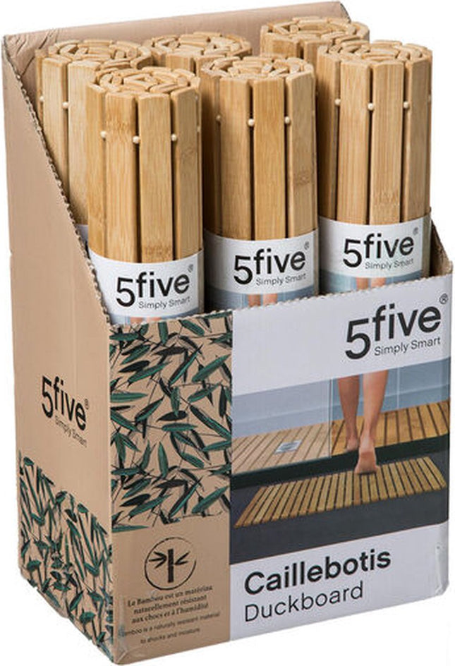 Bamboe badmat met latjes | Bamboe mat naturel 60 x 40 cm
