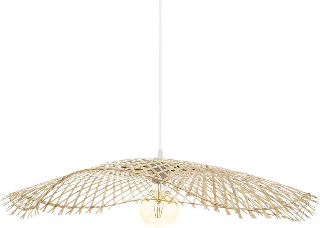 Suspension Bambou - Atmosphera - Naturel Clair - Halogène et Led