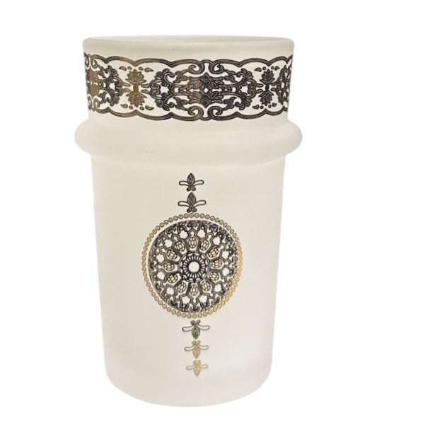 Hakal Malaki Marokkaanse theeglazen – matglas met zilver, 9 cm, set van 12 – foto 3