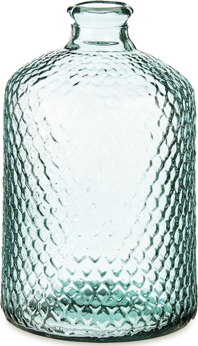 Scubs flower vase - transparent - recycled eco-glass - D18 x H31 cm