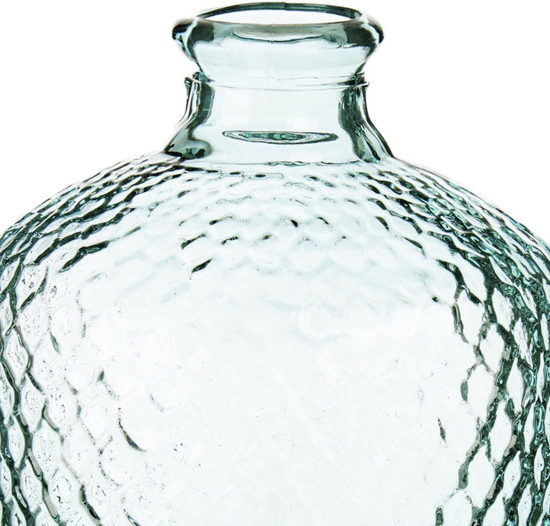 Scubs flower vase - transparent - recycled eco-glass - D18 x H31 cm