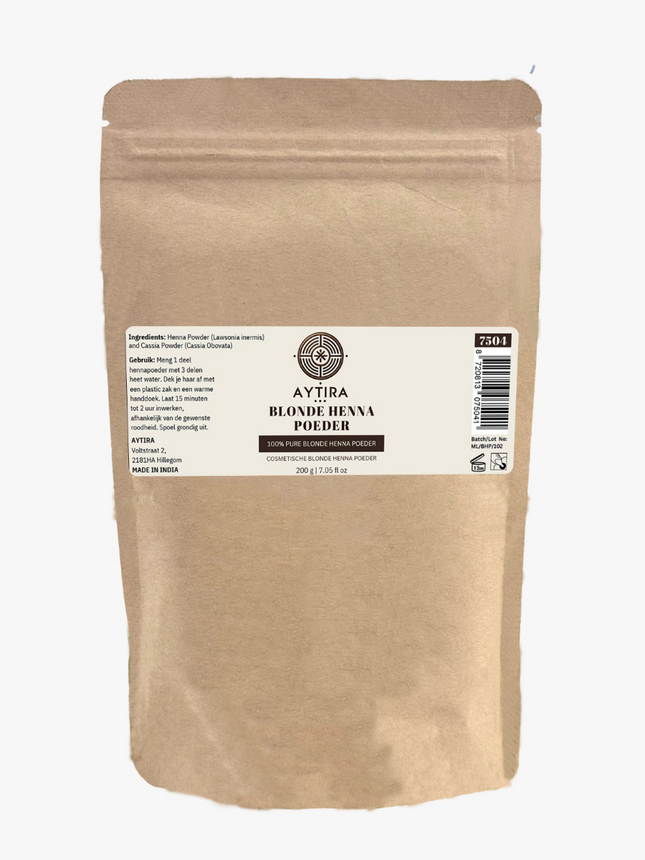 Aytira blonde henna poeder 200 g – cassia, zonder chemische toevoegingen – foto 2