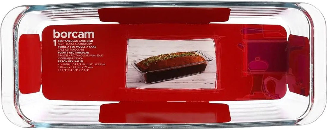 Borcam Taartvorm - ovenschaal glas transparant 31 x 12 cm