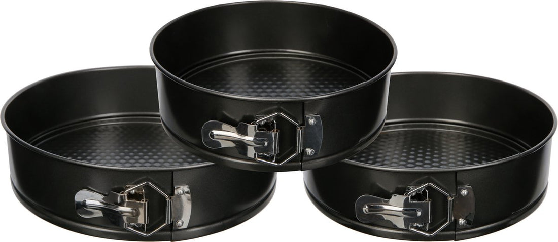 Secret de Gourmet springvormen 3-delig – rond 22, 24 en 26 cm, zwart