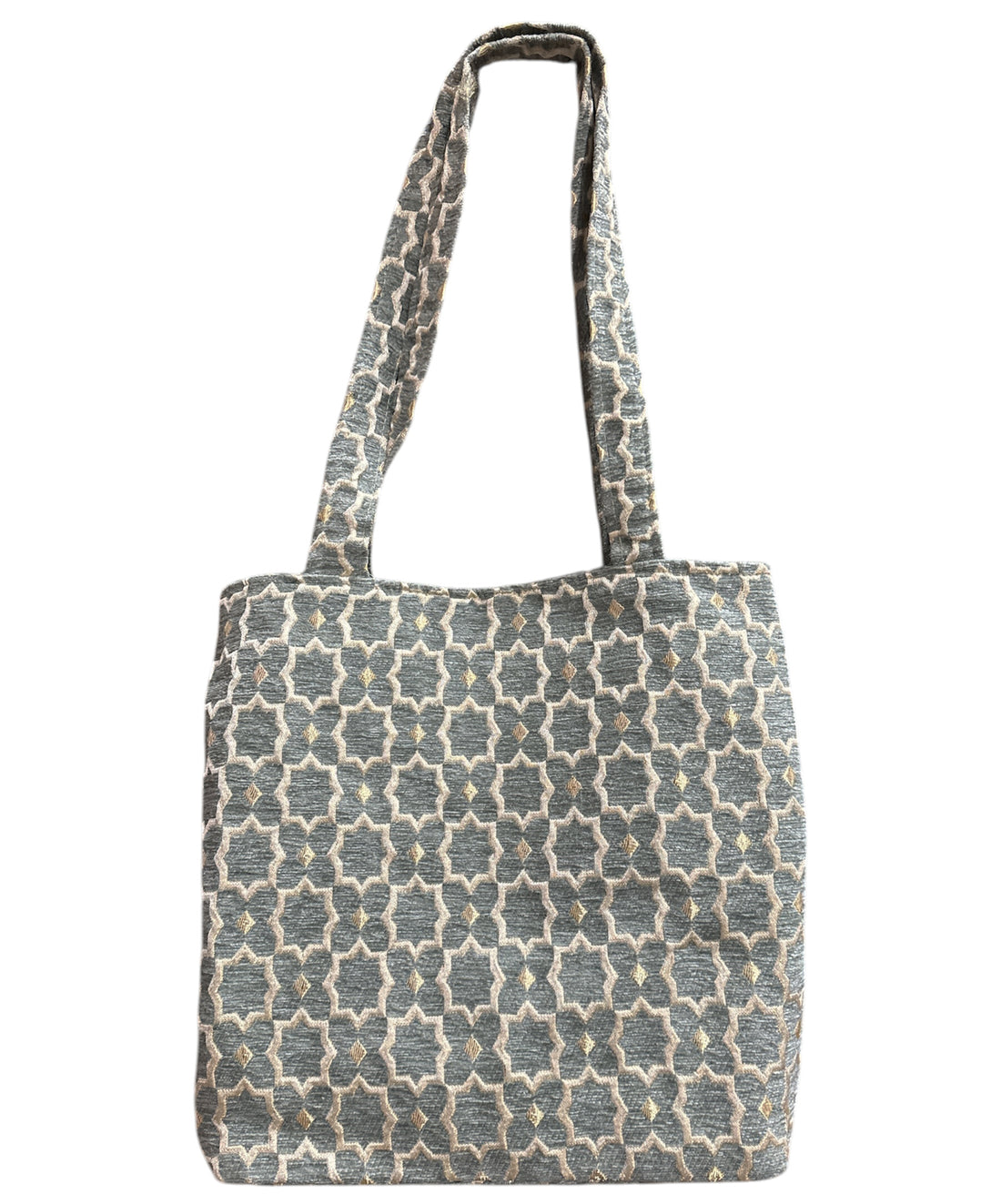 Marokkaanse shopper van fluweel met gouden accenten – medium tote bag – foto 3