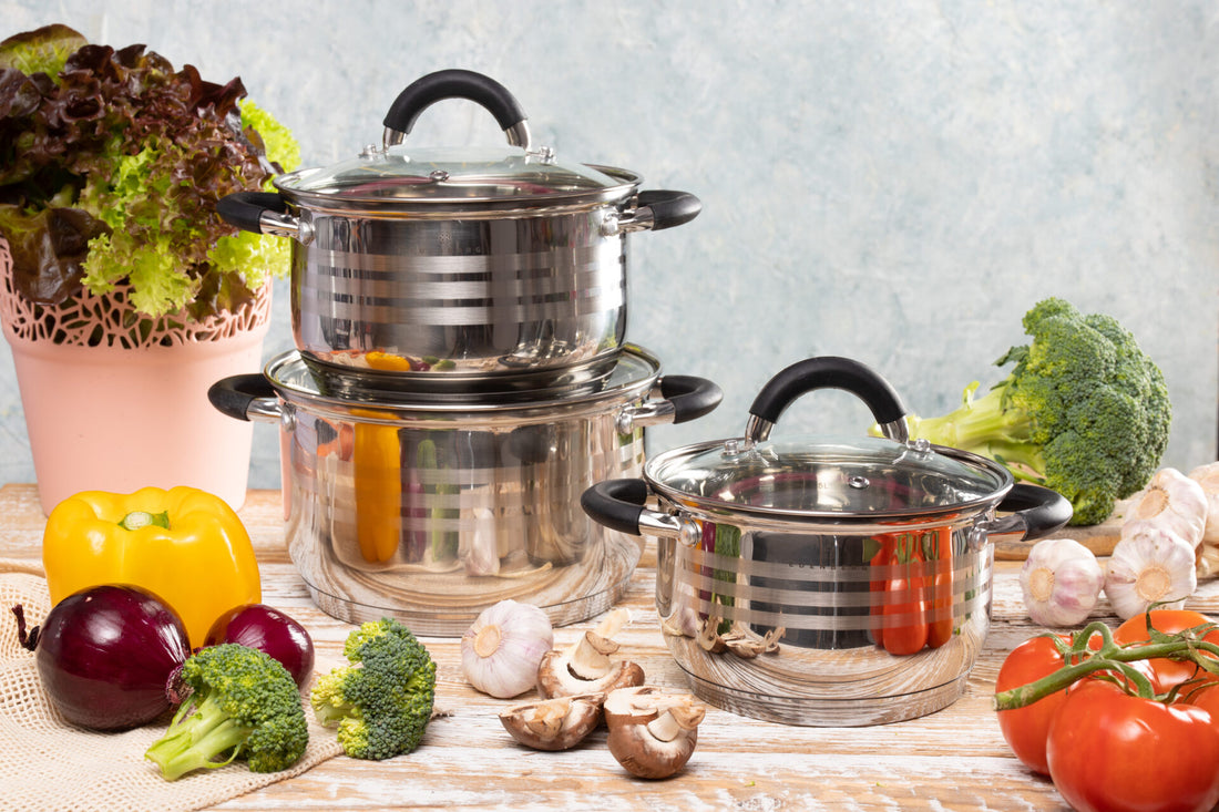 Edënbërg Classic Line - Set de casseroles de luxe - Acier inoxydable - 6 pièces - Fond sandwich