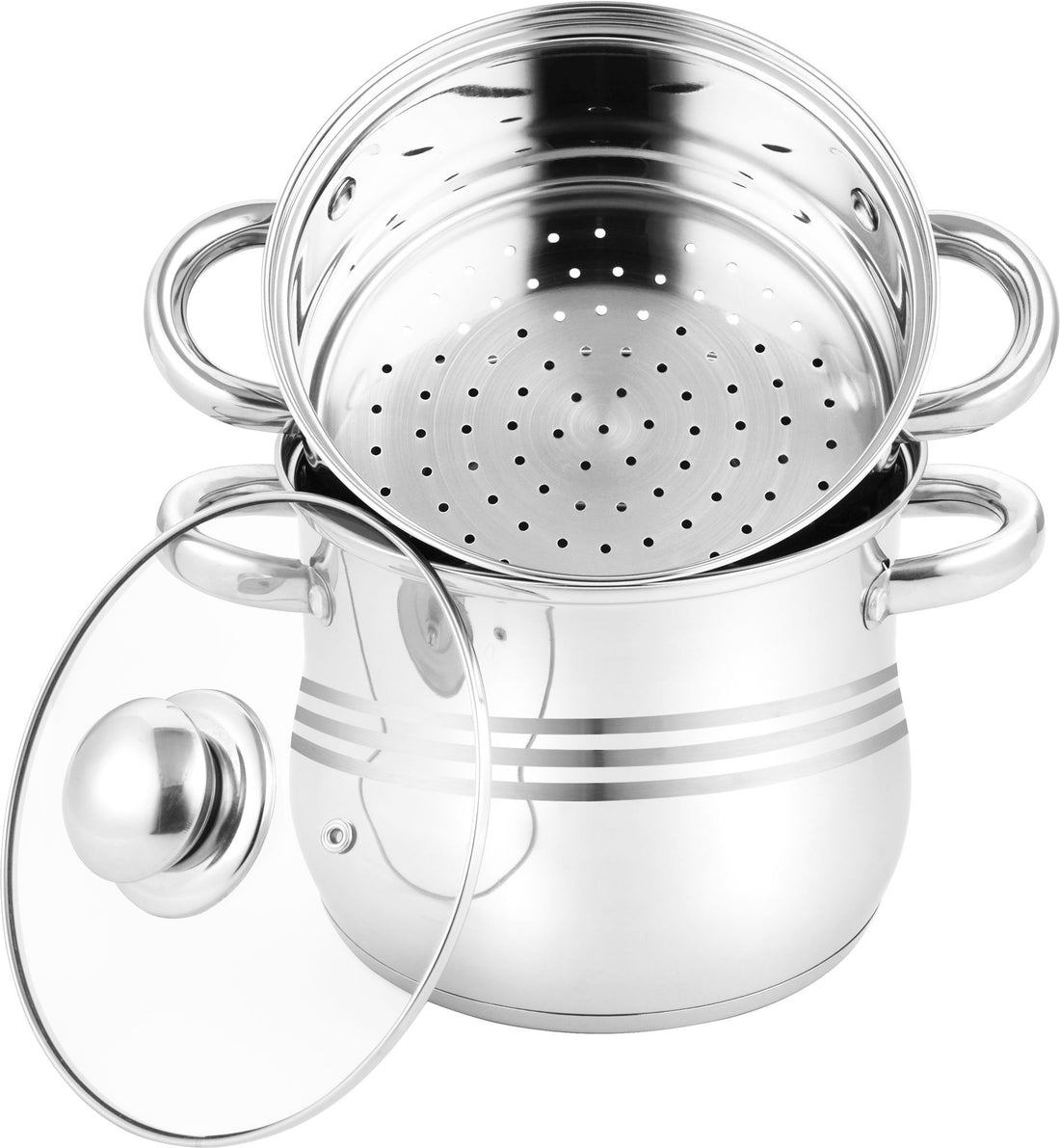 Hakal couscoussier RVS voor inductie – 3-in-1 stoompan en kookpan, 4 tot 16 L – foto 6