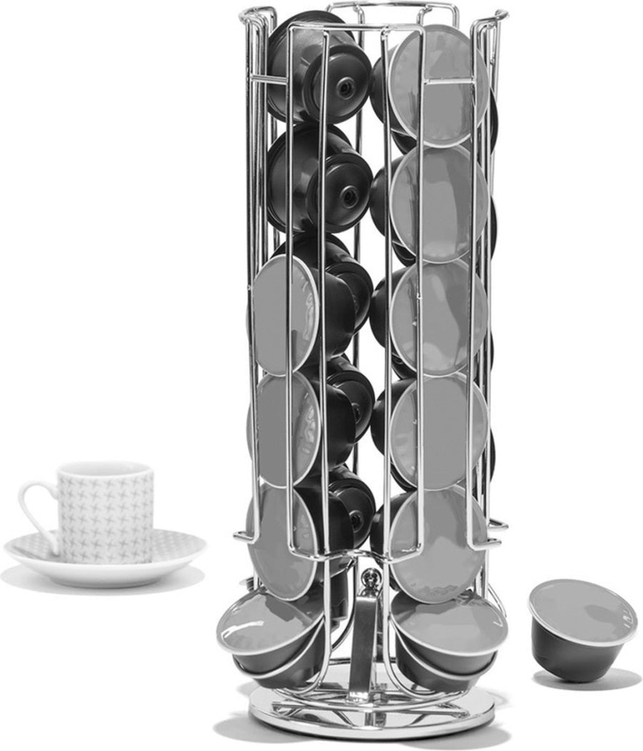 Draaibare koffiecupshouder voor Dolce Gusto – metalen capsulehouder, 24 cups