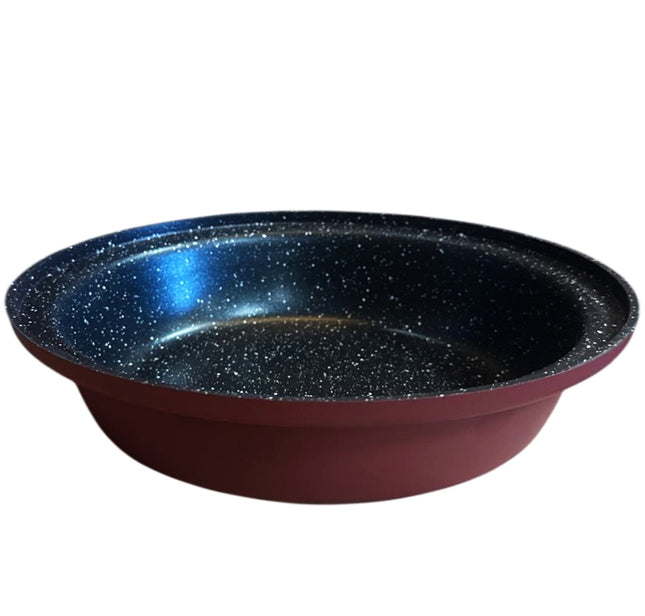 Tajine 30 cm van aardewerk en aluminium – handbeschilderd deksel, rood/bont – foto 2