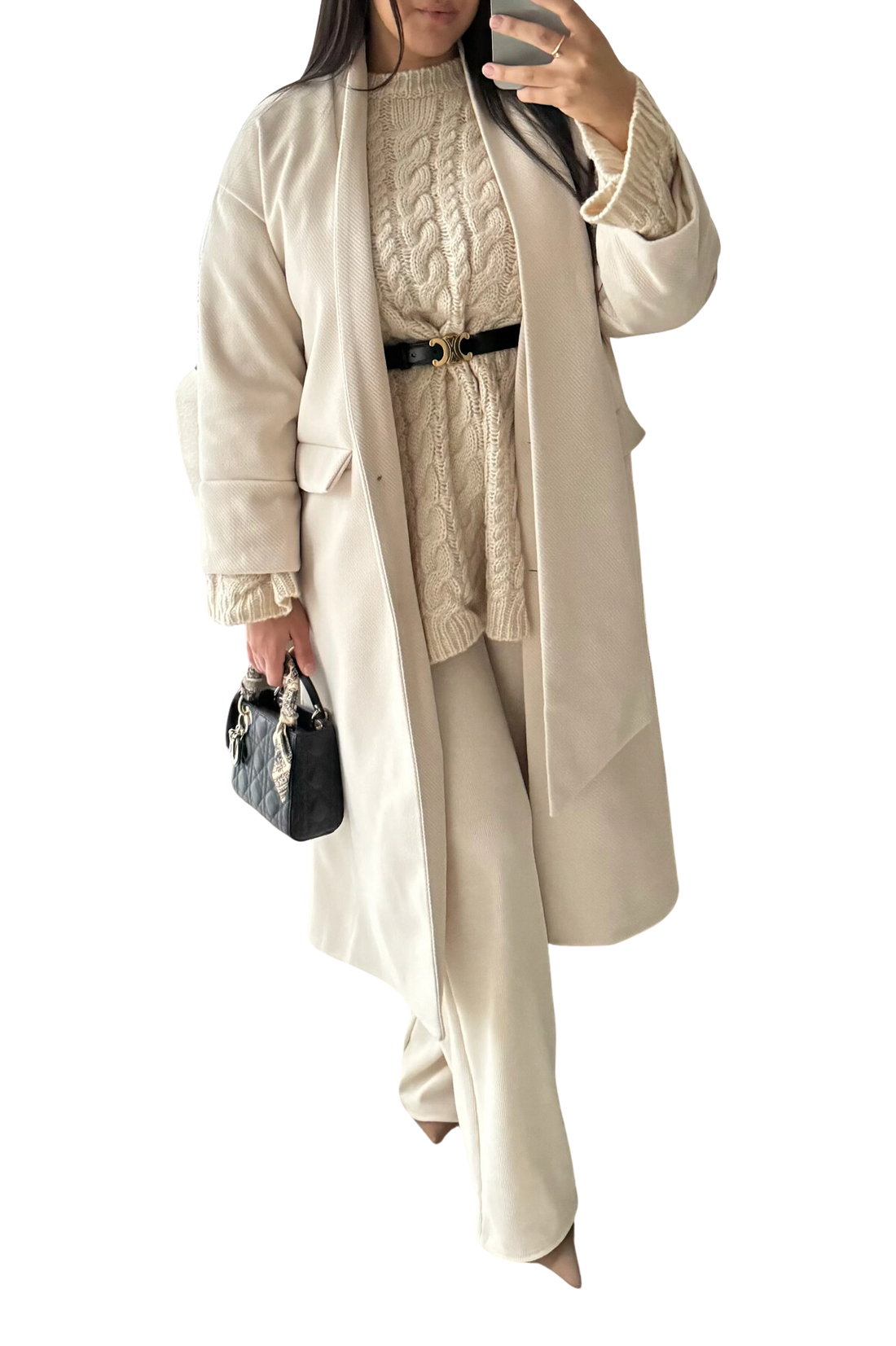 Amy mantel voor dames – zwart of beige, voor elke dag en speciale gelegenheden