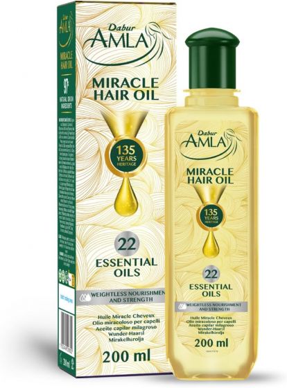 Dabur Amla Miracle Hair Oil 200 ml – haarolie met amla en 22 oliën