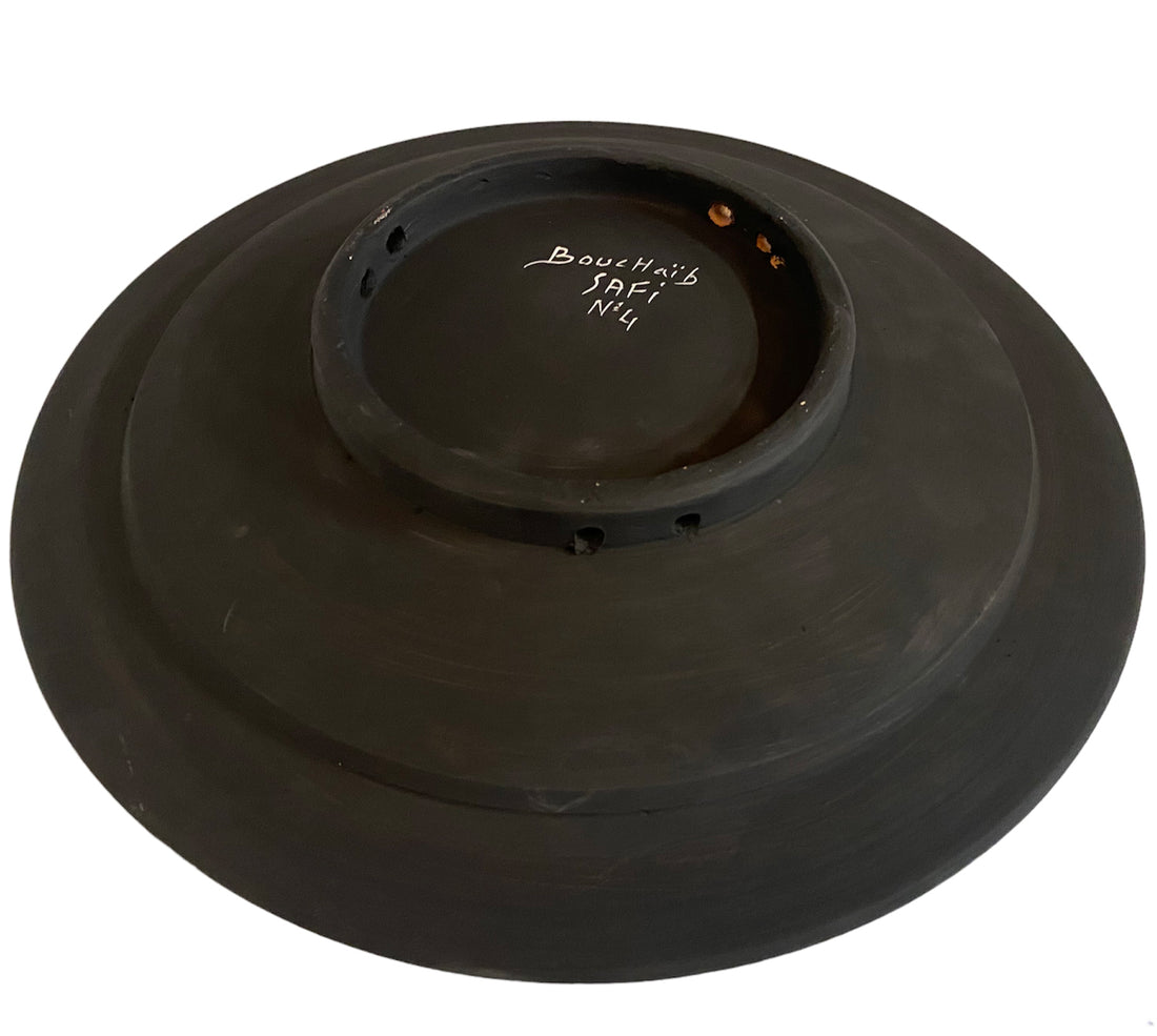 Decoratieve schaal nas-nas – handbeschilderd zwart aardewerk, Ø 35 cm – foto 3