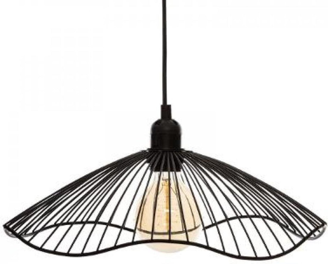 Atmosphera hanglamp Galt – zwart metaaldraad, Ø 34 cm, E27