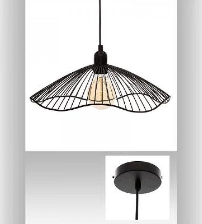 Atmosphera hanglamp Galt – zwart metaaldraad, Ø 34 cm, E27 – foto 2