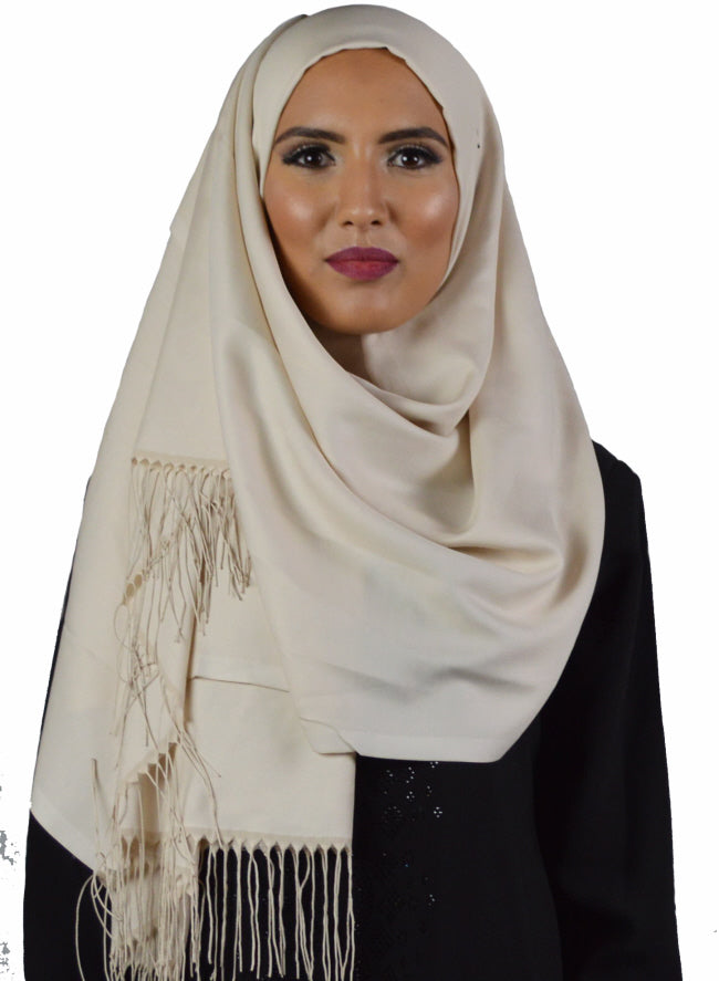 Satin sjaal – satijnen hoofddoek met subtiele glans, 180 x 70 cm – foto 3