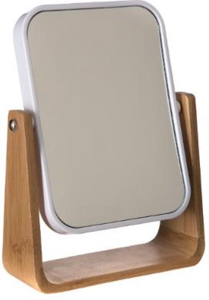 Miroir de maquillage/rasage double sur pied 16 x 6 x 22 cm