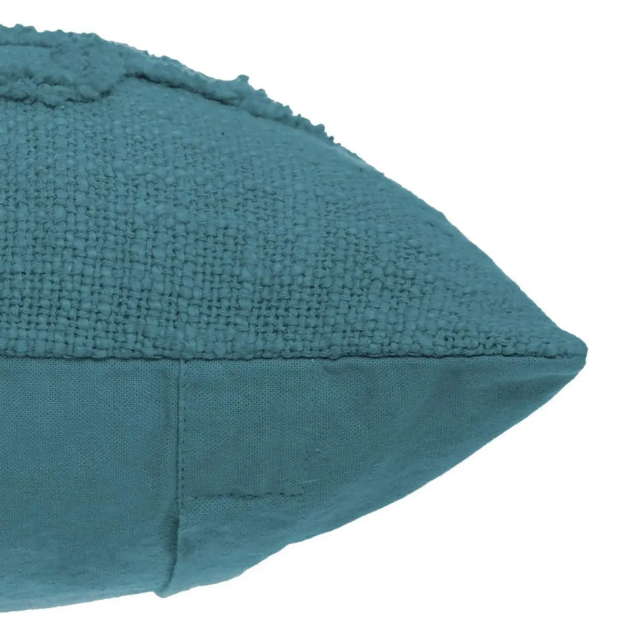 Atmosphera Inca kussen eendblauw – getuft katoen, 40 x 40 cm, afneembare hoes – foto 3