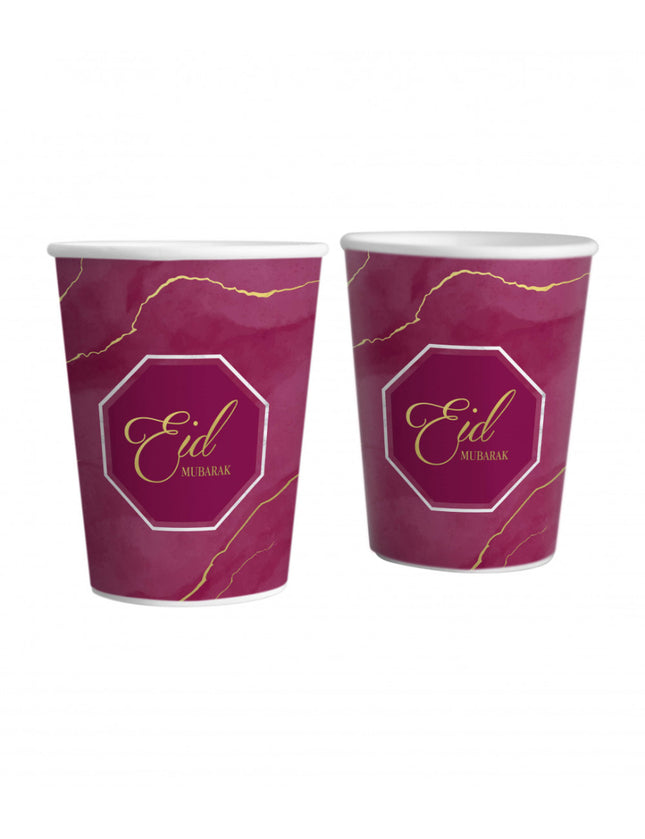 Gobelets Aïd Moubarak Bordeaux / Violet (6 pièces)