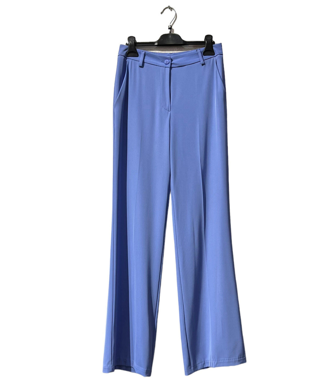 Wide leg broek lang voor dames – soepel vallende stof met elastaan – foto 11