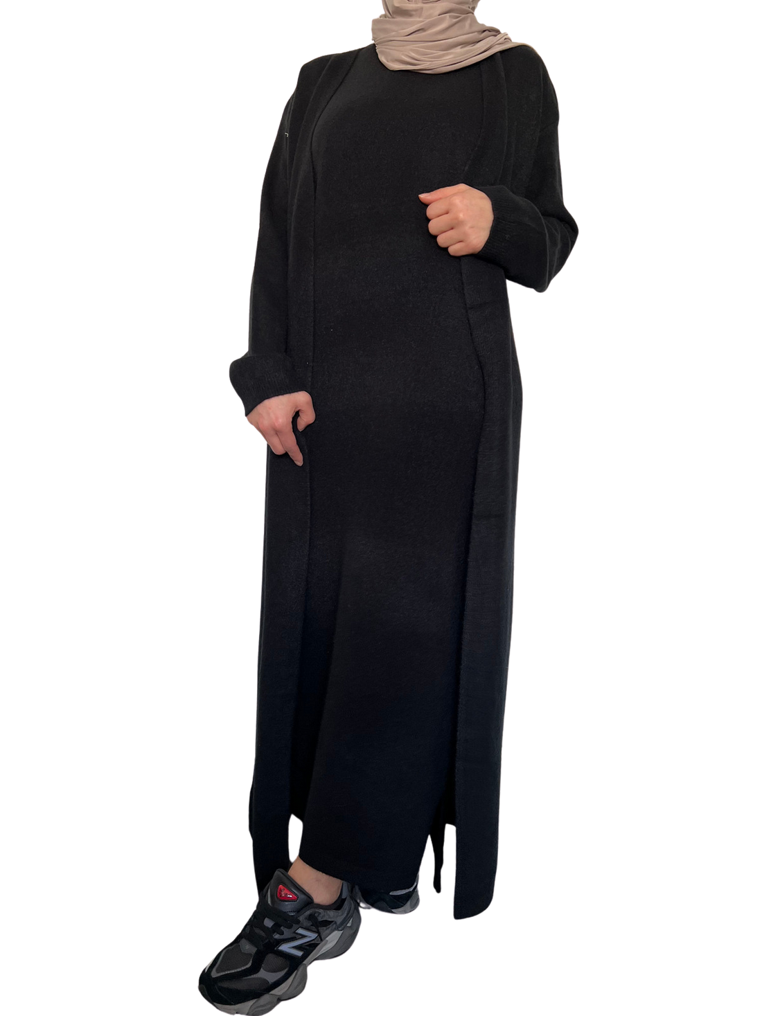Mina twinset – modest set met vest en jurk zonder mouwen, 3 kleuren – foto 12