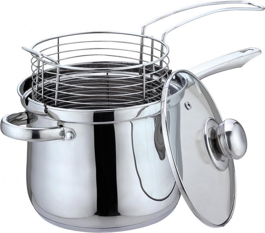 Kinghoff frietpan - 3, 6L - rvs - alle warmtebronnen