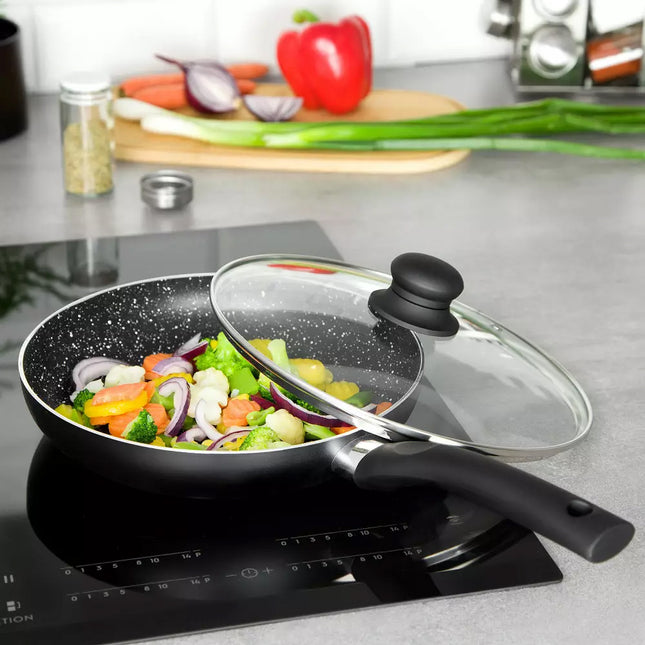 Kinghoff koekenpan met deksel KH-3956 – Ø 22, 24 of 28 cm, ook voor inductie – foto 2