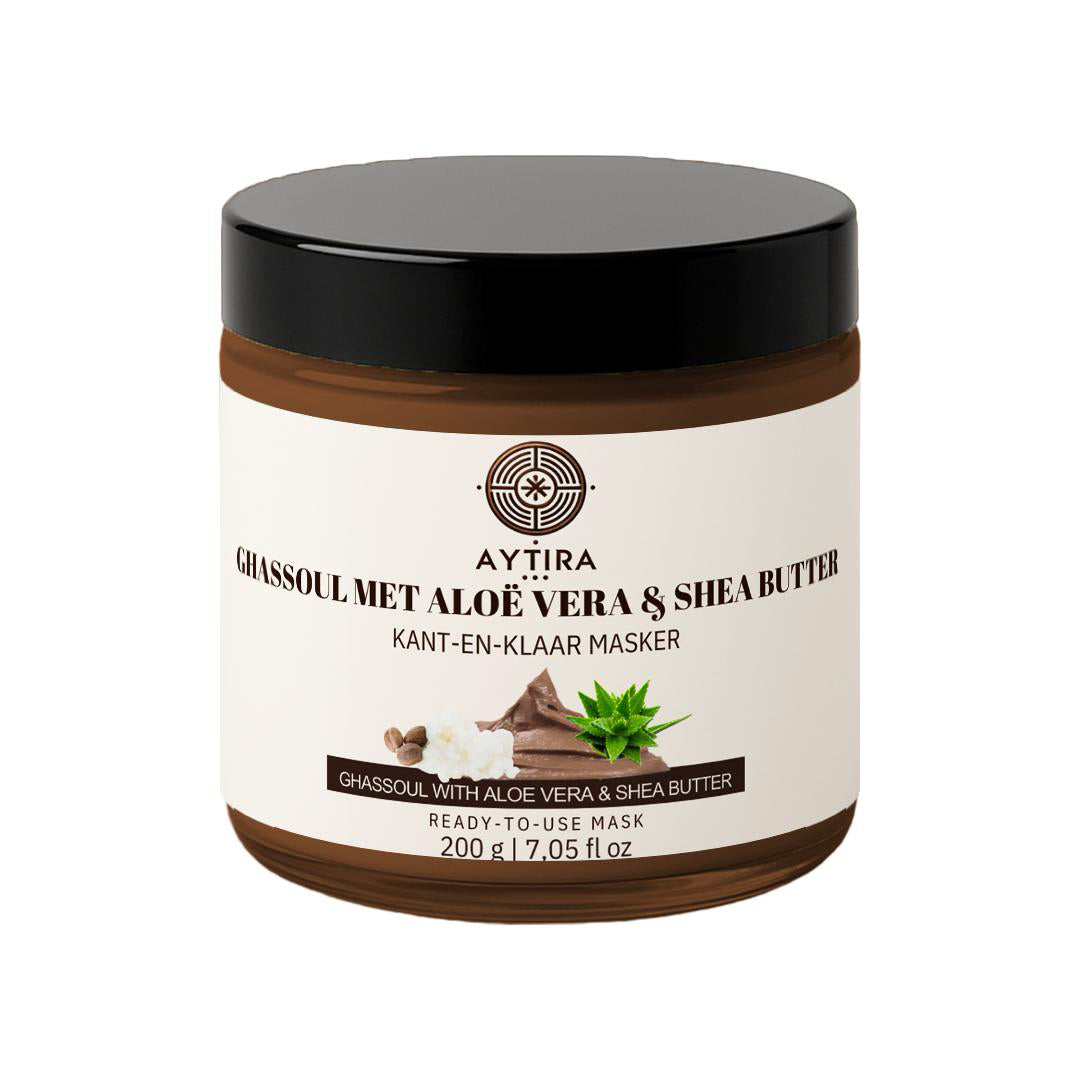 Aytira ghassoul masker met aloë vera en shea butter – kant-en-klaar, 200 g – foto 2