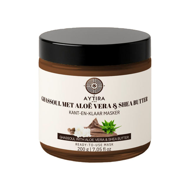 Aytira ghassoul masker met aloë vera en shea butter – kant-en-klaar, 200 g – foto 2