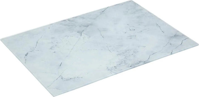 5Five glazen snijplank met marmermotief – snij- en serveerplank, 40 x 30 cm