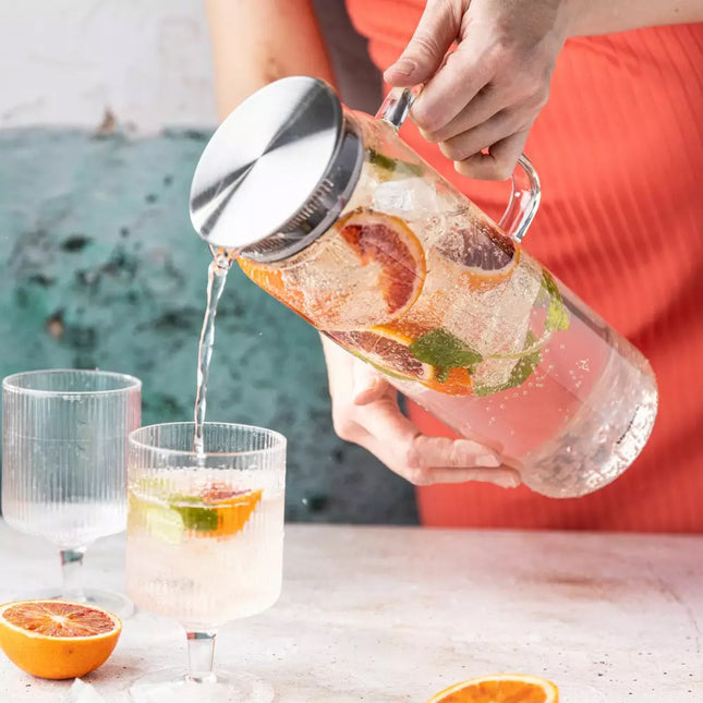 Klausberg glazen kan 1,5 liter – waterkan van borosilicaatglas – foto 2