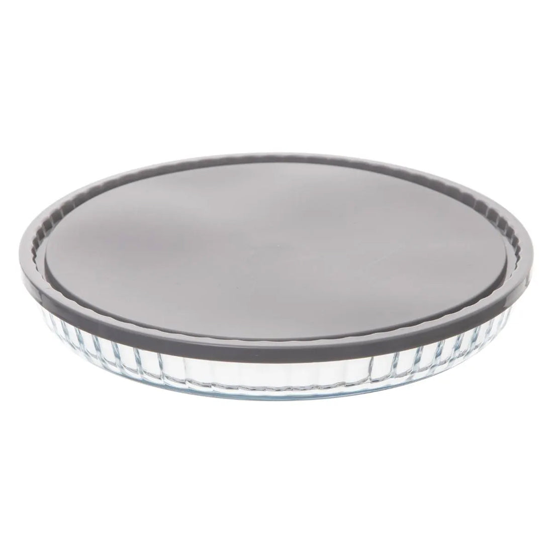 Glazen bakvorm / bakblik / ovenschaal - rond 27, 5 x 3, 5 cm